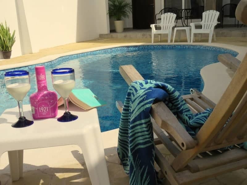 Serenity by pool at Stingray Villa Cozumel