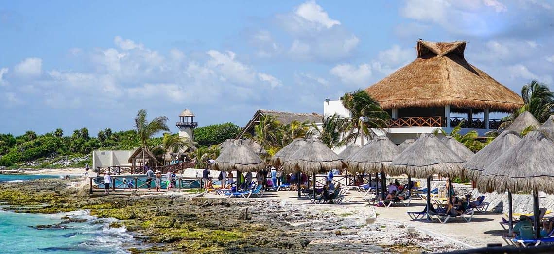 A beach club near Stingray Villa Cozumel