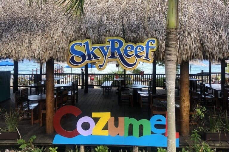 Entering Sky Reef in Cozumel
