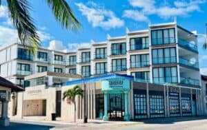 Modern luxury beachfront vacation rental in Cozumel Mexico, Hotel Puerto Libre features ocean-view balconies, contemporary design, and proximity to local attractions. Perfect for a tropical getaway.