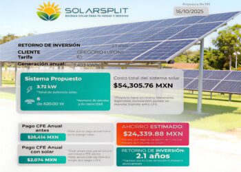 Solar panel array at Stingray Villa, Cozumel Mexico, showcasing solar energy system for vacation homes.