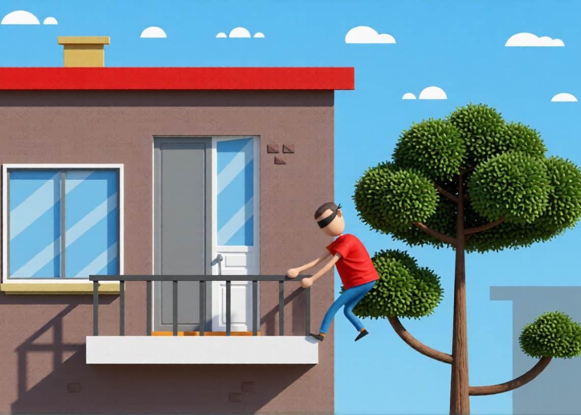 Balcony theft in Cozumel, Mexico